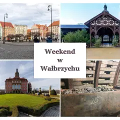Wałbrzych atrakcje na weekend: kolorowy rynek, zabytkowa hala targowa, Książ i kopalnia.