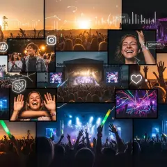 Wspomnienia z festiwali muzycznych w Polsce: tłumy, światła, radość i dobra zabawa.