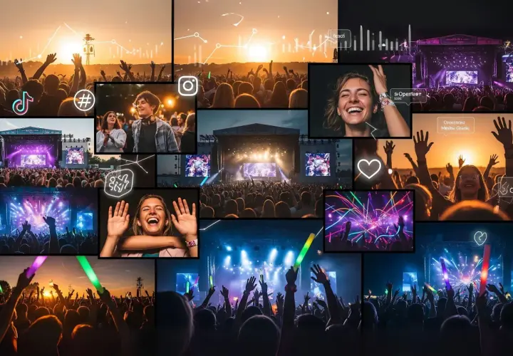 Wspomnienia z festiwali muzycznych w Polsce: tłumy, światła, radość i dobra zabawa.