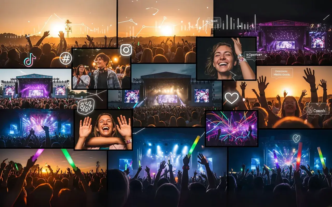 Wspomnienia z festiwali muzycznych w Polsce: tłumy, światła, radość i dobra zabawa.